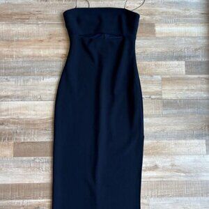 Navy Strap Midi Dress